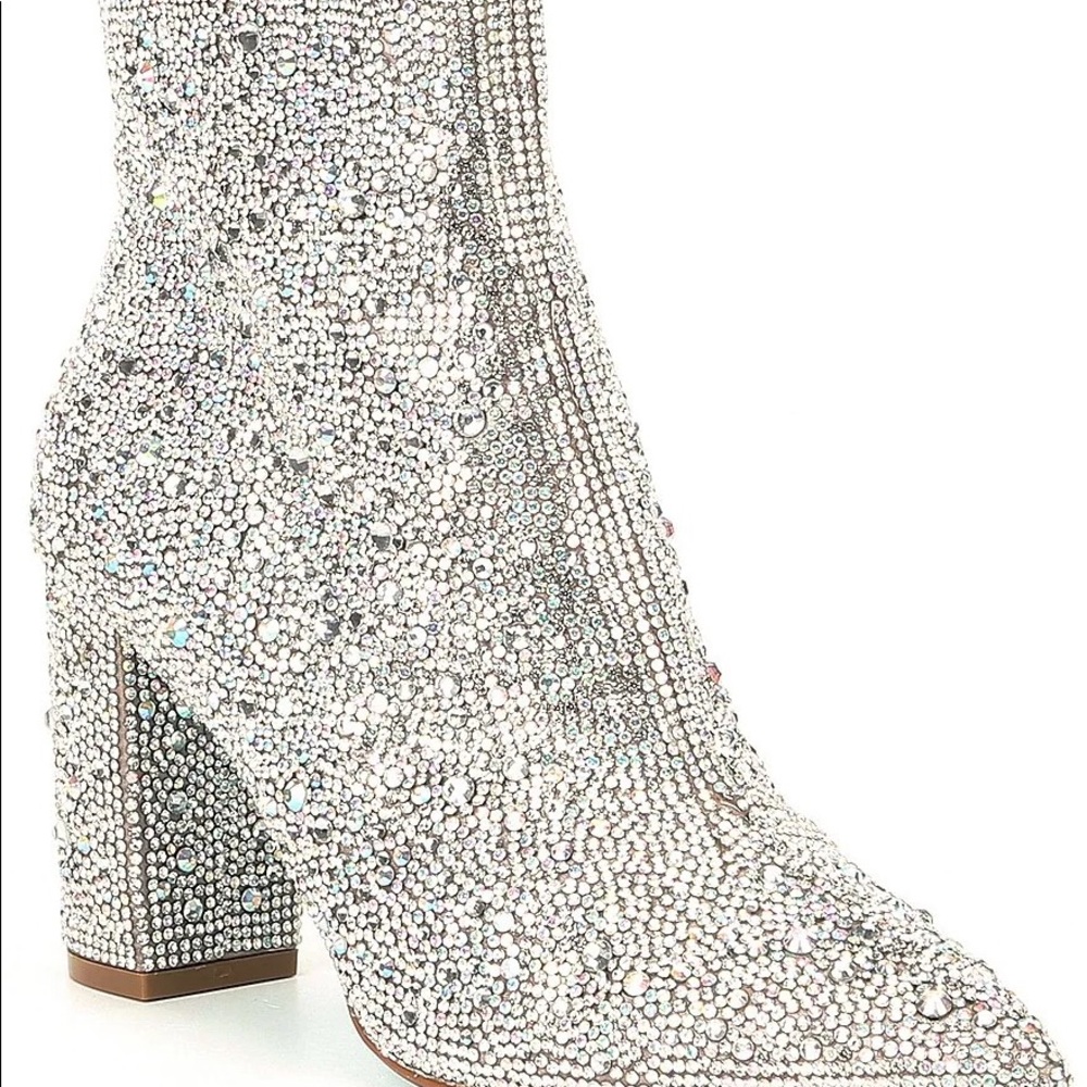 betsey johnson rhinestone booties